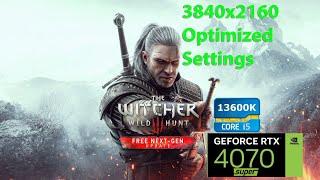 Witcher 3 Next Gen | RTX 4070 Super | i5 13600k | Benchmark in 4k with Optimized Settings