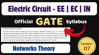 Lec 07 | Unit-2 | GATE Level Problems-3 | Networks Theory | @JSMS2.0