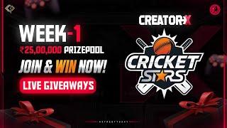 CreatorX- India's Largest Gaming Creator Hunt | WEEK 1 - Cricket Stars