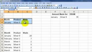 The SUMIFS and DSUM Functions use Multiple Criteria in Excel