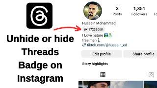 How to Unhide or hide Threads Badge on Instagram