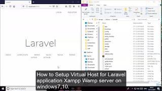How to Setup Virtual Host for laravel project in xampp,wamp server on windows 7/10.