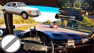 1987 Mercedes-Benz 420SEL W126 4K POV DRIVE | High Speed German Autobahn