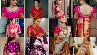 Top 10 Banarasi Blouse Designs / Brocad Blouse Designs / Silk saree Blouse Designs