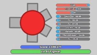 Diep.io | Triple 1m! 2.6 Million Score! 7 Hour Survival Time! (Fighter, 2TDM)