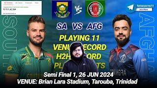 SA vs AFG Dream11 Prediction| SA vs AFG Dream11 Prediction| South Africa vs Afghanistan Semi Final 1