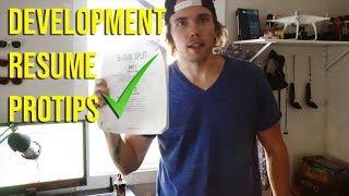 PROTIPS for AN AWESOME Software Developer Resume!