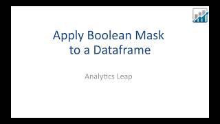 How to apply Boolean mask in dataframes | Python for beginners | Python Tutorials | Analytics Leap