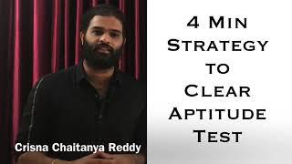 4 Min Simple Strategy to clear Aptitude Test | Crisna Chaitanya Reddy | CREATE U app | Aptitude