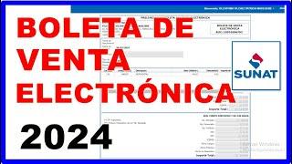 ACTUALIZADO! COMO EMITIR UNA BOLETA DE VENTA ELECTRÓNICA SUNAT - 2024