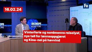 Vinterferie og nordmenns reiselyst, nye tall for lønnsoppgjøret og Kina-nei på havvind