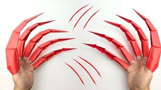 CREATE Your Own SCARY Origami Claws in 5 Minutes! BEST Halloween Decor