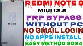 Redmi Note 8 Frp Bypass MIUI 12.5 (Without Pc) Redmi Note 8 MIUI 12.5 Google Account Remove // 2024