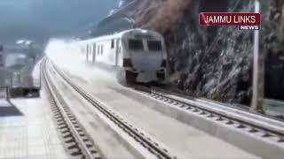 High Speed Train Test Conducted on Sangaldan To Khari rail line of USBRL Project