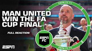 FULL REACTION: Manchester United WINS the FA Cup Final   Erik ten Hag's last match with UTD? 