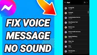 How To Fix Voice Message No Sound On Messenger App