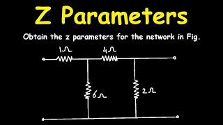 Impedance Parameters of Two Port Network Solved Example | Z Parameter Example | Electric Circuits