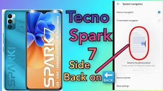 Tecno Spark 7 Phone Side back Setting on   #setting #phone #tecno