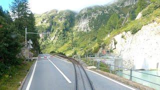  4K Realp - Furka - Oberwald rack railway diesel cab ride, Switzerland [08.2021] 700 meter climb