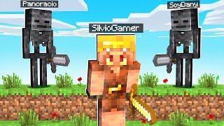 Minecraft: 2 ESQUELETOS WITHER vs 1 PIGLIN CORREDOR  SILVIO vs 2 ASESINOS en MINECRAFT SPEEDRUN