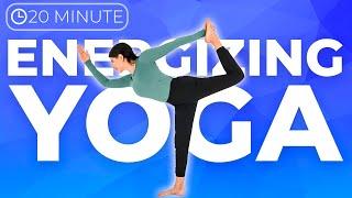 20 minute Morning Yoga for Energy + strong glutes, toned core & defined legs