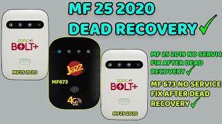 Zong Mf25 2020 Dead Recovery and No Service Fix | Mf673 No Service Fix After Dead Recovery