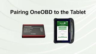 Pairing OneOBD to the Tablet