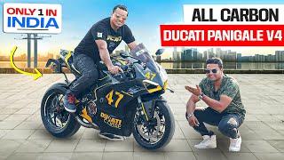 50 Lakhs Worth of Bike Modification | Ducati Panigale V4 With Carbon Fiber Full Body Kit in India