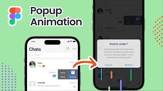 Figma popup prototype tutorial | figma popup animation | figma overlay | smart animate in figma | HD