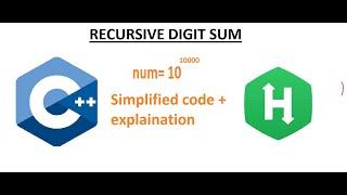 Recursive Digit Sum hackerrank code