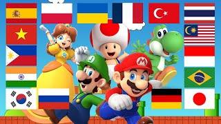 Super Mario in different languages meme