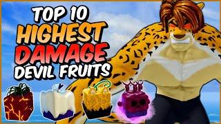 Top 10 HIGHEST DAMAGE Devil Fruits in Blox Fruits! | Blox Fruits Devil Fruit Tier List