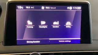 Peugeot 3008 change menu language