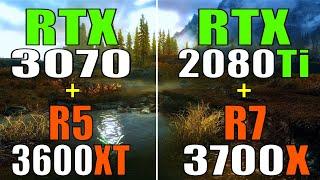 RTX 3070 + RYZEN 5 3600XT vs RTX 2080Ti + RYZEN 7 3700X || PC GAMES TEST ||