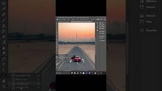 Extending subject along perspective in photoshop #shorts