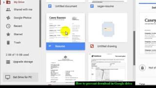 How to prevent download in Google drive