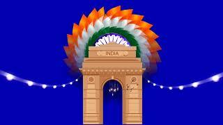 Happy Republic day | January 26 | India Gate Blue screen | 4k @shahulgreenscreen