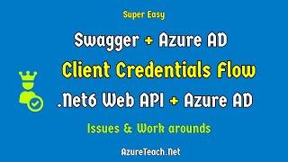 Swagger Azure AD Client Credentials Flow with  net core web api