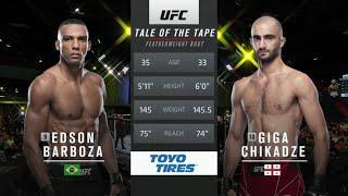 Edson Barboza vs Giga Chikadze UFC Vegas 35 FULL FIGHT CHAMPIONSHIP