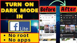 How to Enable Dark Theme in Facebook Lite  |  Any Android version  |  No root | No apps