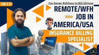 Earn 19-22 Dollars/Hr | Remote/Work From Home Job in USA | Insurance Medical Billing Specialist 2024