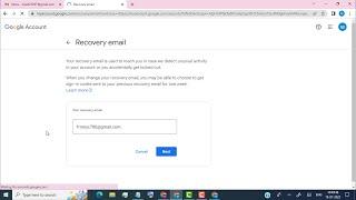 Add Recovery Email for your Gmail and Google Account