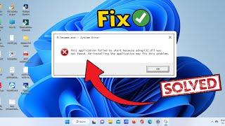 How To Fix  advapi32 dll ERROR