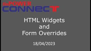 46. HTML Widgets and Form Overrides