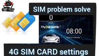 Hypersonic Android car stereo with SIM CARD SLOT 4G settings