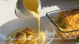 Apple Crumble With Homemade Custard Recipe by iCook by Seemi