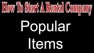 Most Popular Items To Start With - Start A Party Rental Company