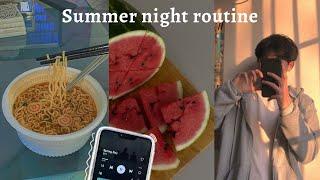 Summer night routine  | aesthetic vlog ️