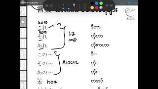 N5 Meaning Lesson-2 #ပညာဒါန #japan #nihongo #n5 #meaning #yoonヨン