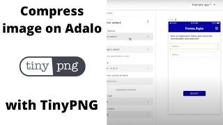 Adalo Compress image using TinyPNG API + custom action